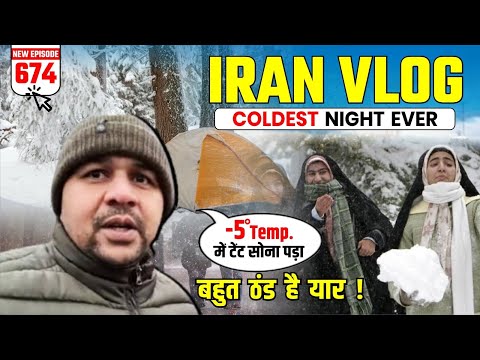 DANGEROUS Solo Sleeping Experience in the  WINTER  OF IRAN || Cycle Baba