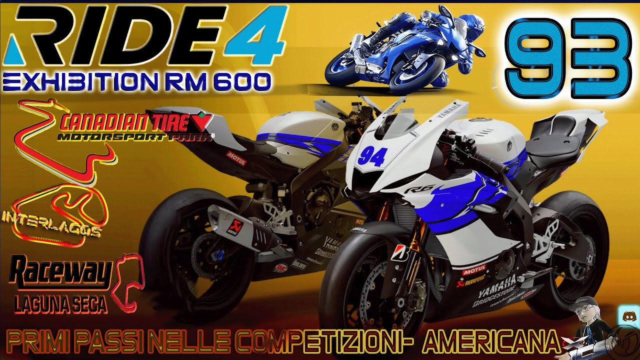 Ride 4 🥇 CAMPIONATO SPORT RM YAMAHA 600 A LAGUNA SECA - EXHIBITION 🎮 ...