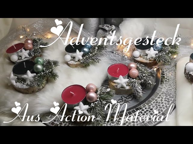 Adventsgesteck mit Deko Tanne vom action haul