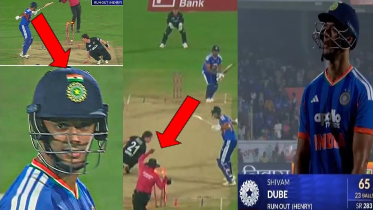 Shivam Dube Run Out 😔 23 Balls 65 | Unlucky Moment | India vs NZ 4th T20 Full Story