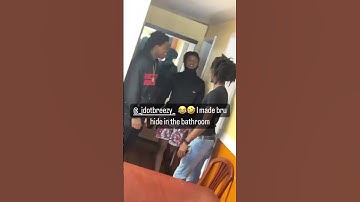 Thumbnail of Jdot Breezy hid in the bathroom after he thought there was a snake in the crib😂😂😂#shorts #jdot