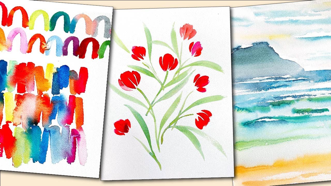 Simple Watercolor Ideas for Beginners!