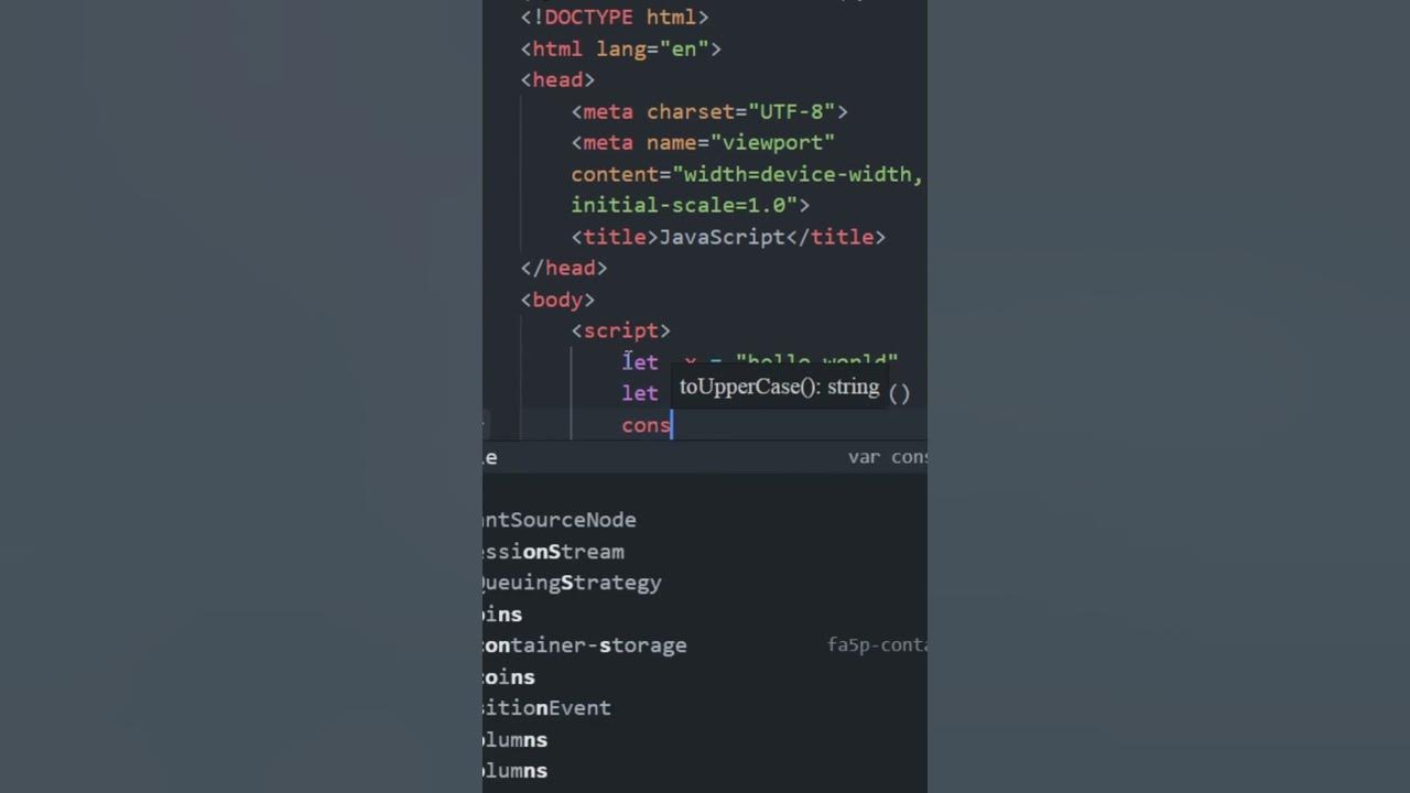 JavaScript Uppercase And Lowercase #shorts #shortyoutube #shortviral # ...