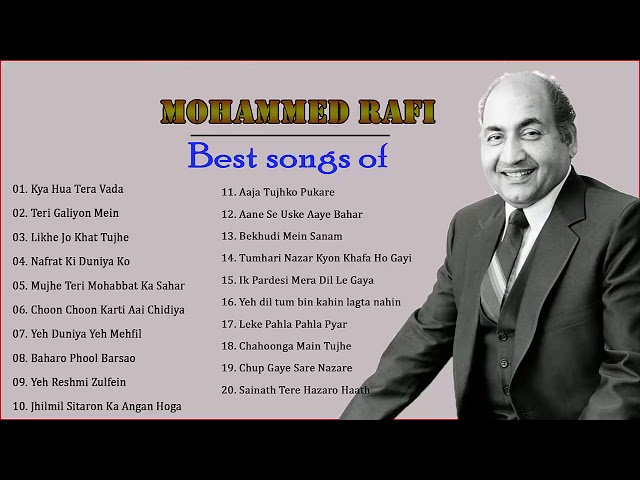 BEST OF MOHAMMAD RAFI HIT SONGS Mohammad Rafi Old Hindi Superhit Songs class=