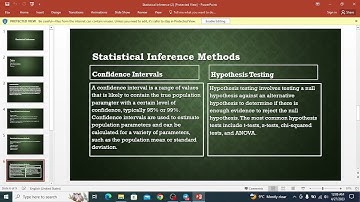 Third video,  Statistical inference