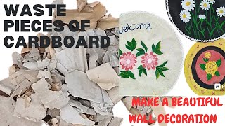 Diy wall Decor with waste Materials| Easy and Awesome Room Decor ideas with waste cardboard pieces|