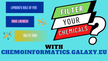 How to filter out molecules from a chemical library by #cheminformatics.usegalaxy.eu/