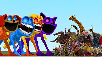 ALL GODZILLA SMILING CRITTERS POPPY PLAYTIME CHAPTER 3 VS ZOOCHOSIS MONSTERS In Garry