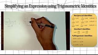 Simplifying and Expression using Trigonometric Identities | Pre-Calculus Performance Task