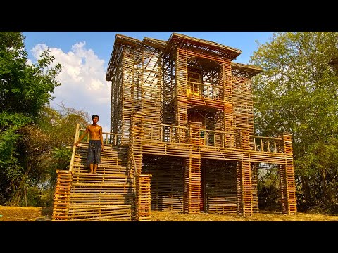 Build Most Creative Three-Story Mud Tiny House [part 1]