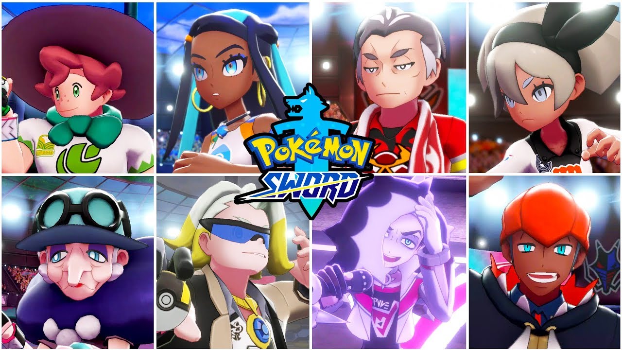 POKEMON SWORD AND SHIELD - All Gym Leader Battles Gameplay (All 10 Galar  Region Gym Battles) 