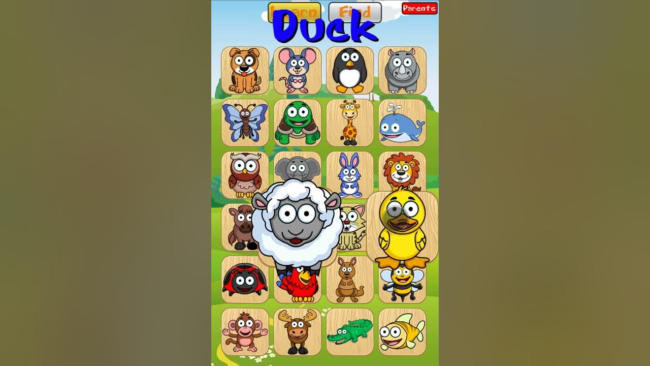 Toddler Animal Learn Game - YouTube