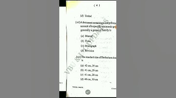 UG SEM 4 Botany Core 10 (2020-23) previous year questions VBU
