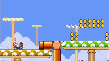 Super Mario Bros. X (SMBX) Custom Level - Snowy Mushrooms