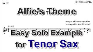 Alfie's Theme (Sonny Rollins) - Easy Solo Example for Tenor Sax