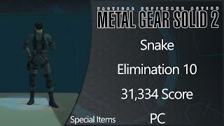 MGS2: Substance | PC | Snake | Elimination | Level 10 | Special Items | 31334 Score
