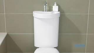 Caroma Profile Toilet with Water Saving Integrated Dual Flush Hand Sink