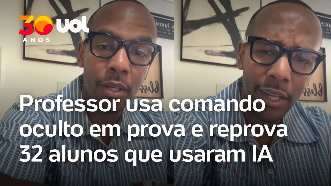 Professor usa comando oculto em prova e reprova 32 alunos que usaram IA