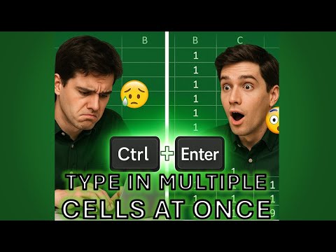 excel tutorial: how to type in multiple cells in excel... How To Type In Multiple Excel Cells At Once So Fast! - YouTube