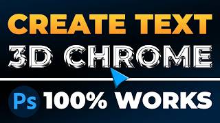 How To Create 3D Chrome Text Effect in Photoshop (FAST & EASY) | 100% WORKS | NO Yapping!