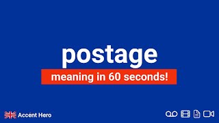 POSTAGE - Meaning and Pronunciation