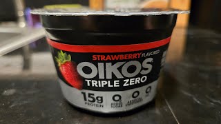 OIKOS Triple Zero Strawberry Yogurt-Breakfast with Daniel
