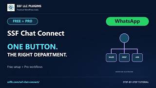 SSF Chat Connect FREE & PRO Tutorial - WordPress WhatsApp Buttons and Product Enquiries