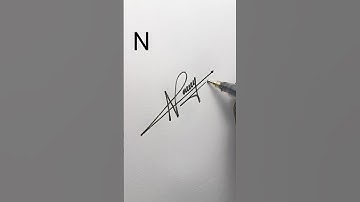 N letter stylish signature making tutorial #easysignature #howtosign #autographs