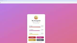 Tamagotchi App Built with one Prompt on Bolt.new