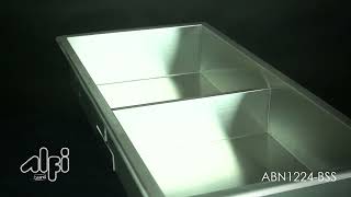 Alfi brand Double Shelf Bath Shower Niche in Brushed or Polished Stainless Steel | KitchenSource.com