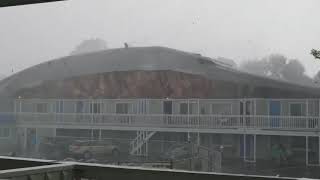 Tornado Tears Roof Off Motel in Cape Cod