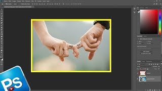 Como fazer borda ou moldura em uma imagem no photoshop utilizando a ferramenta retângulo