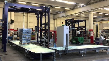 Fasciapallet automatico a braccio rotante con copertura superiore B200E - Beverage | Technowrapp