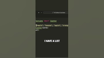 Tutorial: Python Counter Function