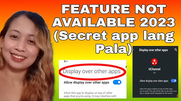 Feature not available in 2023 - DISPLAY OVER OTHER APP