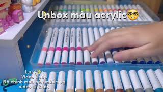 unboxin màu acrylic dạng bút🌷✨️/Chúi xanh/#asrm #viral #unboxing #colors