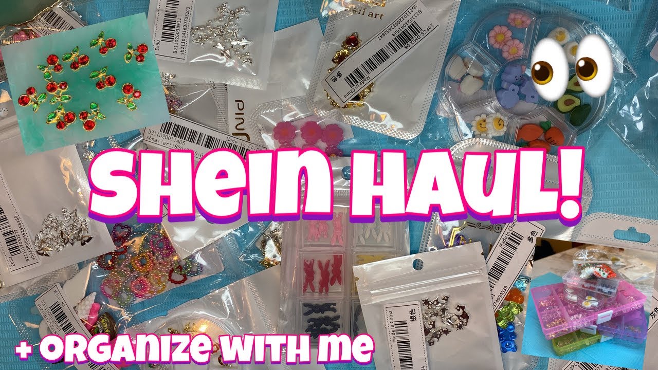 SHEIN NAIL HAUL 💖 | ORGANIZE WITH ME | NAIL ACCESSORIES HAUL | EVERYTHING UNDER $5 | NAIL HAUL