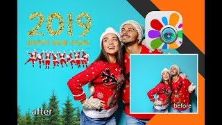 Best Christmas stickers 2019 in Photo Studio | Photo Editing Tutorial | Idea for Christmas photos screenshot 1