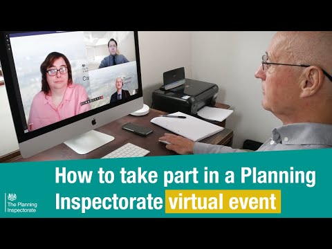 How to take part in a Planning Inspectorate virtual event