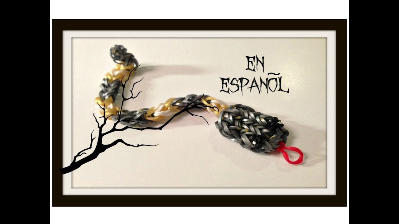 Rainbow Loom en ESPAñOL -Serpiente de Cascabel - Pulseras de Gomitas DIY - Snake