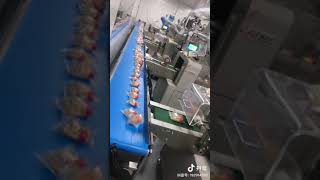 Cake bread Biscuits Full automatic feeding and Sorting Packing  Machine line