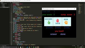 Python tkinter stone paper scissor game || Get the source code