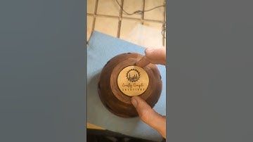 Finishing touches #woodworking #segmentedbowl #laserengraving #logo #handcrafted #shorts #laser