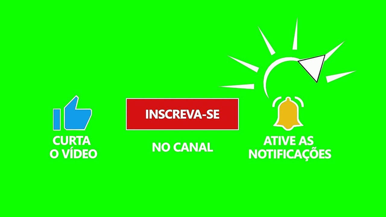 Green Screen Inscreva-se [Curta o Vídeo, Inscreva-se no Canal e Ative as  Notificações] Chroma Key