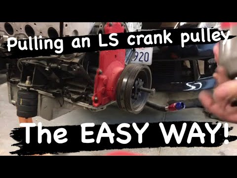 How to pull an LS crank pulley the EASY way - YouTube