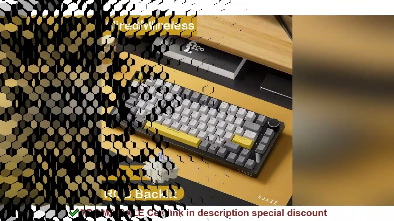 AJAZZ AK820 Pro Wired&Wireless Mechanical Gaming Keyboard Tri-Mode RGB Backlit Hot-Swappable Switche