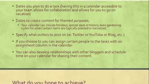 Editorial Calendars Webinar