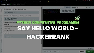 HackerRank Python Problem "Say Hello World" || Competitive Programing With Python @Codolearn