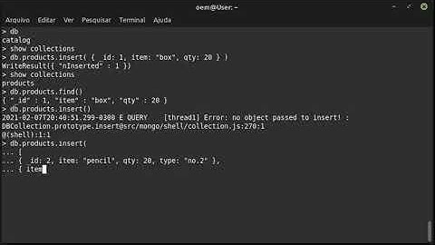 mongodb - mongo shell - insert()