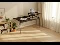 Wall Mounted Folding Desk with Height and Tilt angle Adjustable Section